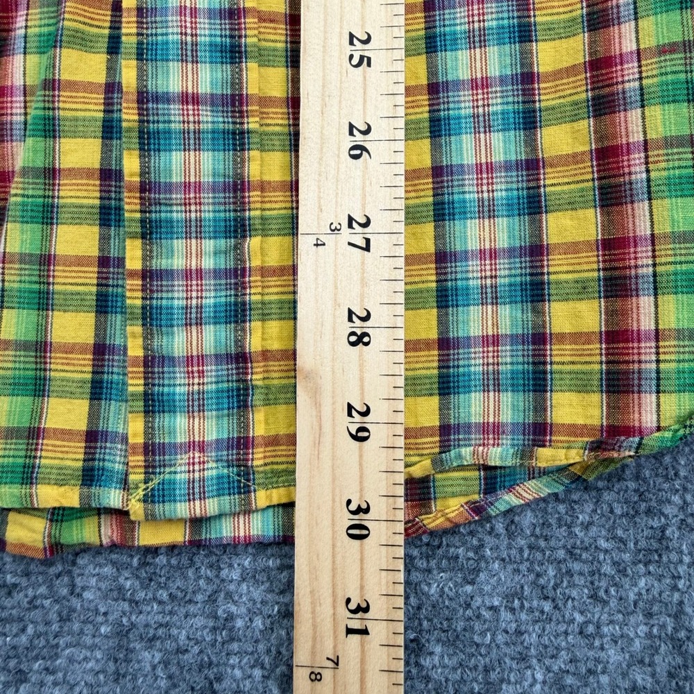 Polo Ralph‎ Lauren Shirt Men Medium Cotton Linen Roll Tab Epaulets Button Up - Picture 7 of 11